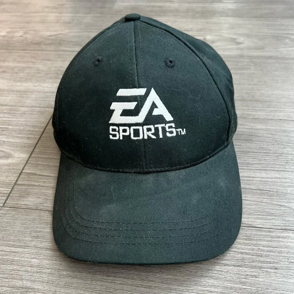 Vintage 00s EA Sports Black Embroidered Baseball Hat Ahead Headgear
